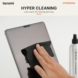 Chai vệ sinh màn hình HyperWork Hyper Cleaning C02 250 ml Xịt phun sương Kèm khăn microfiber Không làm bay lớp phủ 6