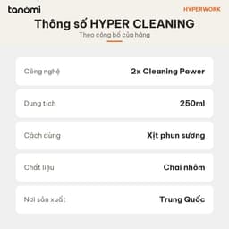 Chai vệ sinh màn hình HyperWork Hyper Cleaning C02 250 ml Xịt phun sương Kèm khăn microfiber Không làm bay lớp phủ 7