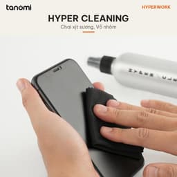 Chai vệ sinh màn hình HyperWork Hyper Cleaning C02 250 ml Xịt phun sương Kèm khăn microfiber Không làm bay lớp phủ 5