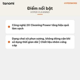 Chai vệ sinh màn hình HyperWork Hyper Cleaning C02 250 ml Xịt phun sương Kèm khăn microfiber Không làm bay lớp phủ 8