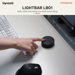 Đèn treo màn hình HyperWork LightBar LB01 Đèn kép trước sau CRI 95 136 LED Điều khiển không dây Chống chói Đen 8