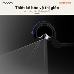 Đèn treo màn hình HyperWork LightBar LB01 Đèn kép trước sau CRI 95 136 LED Điều khiển không dây Chống chói Đen 4