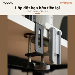 Đèn bàn HyperWork Luna DL01 1000 lumen CRI 95 Kẹp bàn Chiếu rộng 180 cm Núm xoay không dây đèn chống cận 7