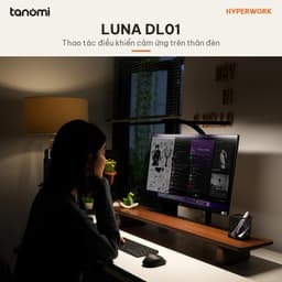 Đèn bàn HyperWork Luna DL01 1000 lumen CRI 95 Kẹp bàn Chiếu rộng 180 cm Núm xoay không dây đèn chống cận 6