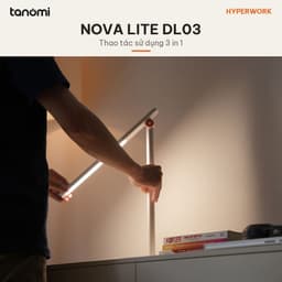 Đèn bàn HyperWork Nova Lite DL03 800 lumen 4000K Gấp gọn Không ánh sáng xanh Cảm ứng 1 nút Trắng 8