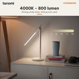 Đèn bàn HyperWork Nova Lite DL03 800 lumen 4000K Gấp gọn Không ánh sáng xanh Cảm ứng 1 nút Trắng 5