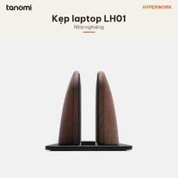 Giá đỡ laptop HyperWork Premium Collection LH01 Dựng đứng Gỗ óc chó Nhôm Laptop dày 20-40 mm Chỉnh độ rộng khe 3