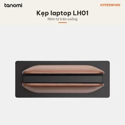 Giá đỡ laptop HyperWork Premium Collection LH01 Dựng đứng Gỗ óc chó Nhôm Laptop dày 20-40 mm Chỉnh độ rộng khe 4