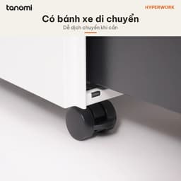 Tủ tài liệu thép di động HyperWork Ivy Slim MC02 Thép 0,7 mm Bánh xe 10 màu tủ hồ sơ di động tủ để dưới bàn 5