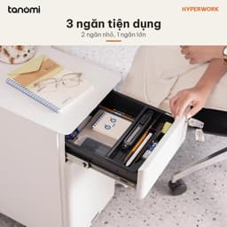 Tủ tài liệu thép di động HyperWork Ivy Slim MC02 Thép 0,7 mm Bánh xe 10 màu tủ hồ sơ di động tủ để dưới bàn 3