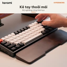 Kê tay bàn phím HyperWork Hybrid WR01 Gỗ óc chó Nhôm CNC Size 30 32 36 cm Đệm cao su chống trượt 7