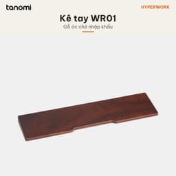 Kê tay bàn phím HyperWork Hybrid WR01 Gỗ óc chó Nhôm CNC Size 30 32 36 cm Đệm cao su chống trượt 2