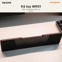 Kê tay bàn phím HyperWork Hybrid WR01 Gỗ óc chó Nhôm CNC Size 30 32 36 cm Đệm cao su chống trượt 6