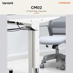 Khay đi dây HyperWork CM02 Nam châm Thép 350x50x32 mm Kẹp bàn Sơn tĩnh điện giấu dây dưới gầm bàn 4