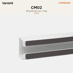 Khay đi dây HyperWork CM02 Nam châm Thép 350x50x32 mm Kẹp bàn Sơn tĩnh điện giấu dây dưới gầm bàn 3