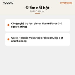 Giá đỡ màn hình HyperWork T9 PRO II DUAL 2 màn 23-43 inch 18 kg/tay Lò xo khí Quick Release VESA Khoang giấu dây Trắng 9