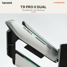 Giá đỡ màn hình HyperWork T9 PRO II DUAL 2 màn 23-43 inch 18 kg/tay Lò xo khí Quick Release VESA Khoang giấu dây Trắng 6
