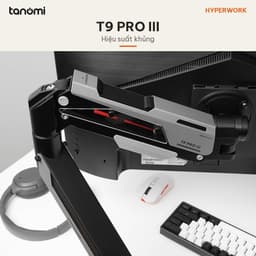 Giá đỡ màn hình HyperWork T9 PRO III 24-57 inch 2-30 kg Piston Hyperlift Max VESA 200x200 mm Quick Release VESA 2.0 Đen 5