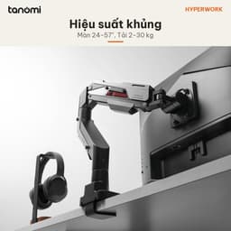 Giá đỡ màn hình HyperWork T9 PRO III 24-57 inch 2-30 kg Piston Hyperlift Max VESA 200x200 mm Quick Release VESA 2.0 Đen 4