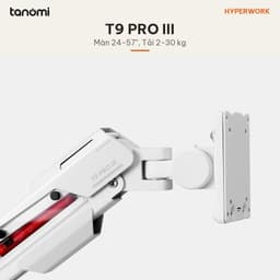 Giá đỡ màn hình HyperWork T9 PRO III 24-57 inch 2-30 kg Piston Hyperlift Max VESA 200x200 mm Quick Release VESA 2.0 Đen 9