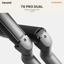 Giá đỡ màn hình HyperWork T6 PRO DUAL 2 màn 17-32 inch 2-9 kg Piston Hyper Lift Chỉnh kháng lực Ngàm VESA cố định 3