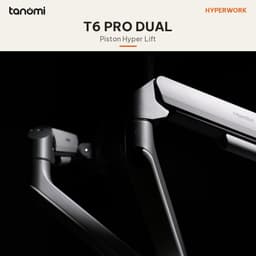 Giá đỡ màn hình HyperWork T6 PRO DUAL 2 màn 17-32 inch 2-9 kg Piston Hyper Lift Chỉnh kháng lực Ngàm VESA cố định 5
