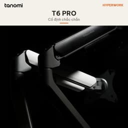 Giá đỡ màn hình HyperWork HumanMotion T6 PRO 1 màn 17-32 inch 2-9 kg Piston trợ lực HyperLift Chỉnh lực giữ 7
