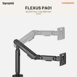Giá đỡ màn hình HyperWork Flexus PA01 1 màn 22-38 inch 3-11 kg Lò xo Cao 500 mm Quick Release VESA 8