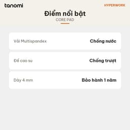 Lót chuột HyperWork Core Pad Cỡ Lớn Dày 4 mm Chống nước Đế cao su chống trượt 7