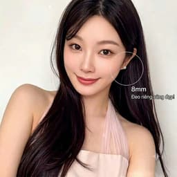 B30 Bông tai khuyên tai giả ngọc trai hồng set 2 đôi sang trọng dễ phối đồ cho nữ 3