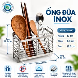 Ống Thưa Đựng Đũa Muỗng Giá Để Đũa Thìa Đủ Loại (1 - 2 - 3 ngăn) 9