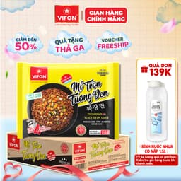 Thùng 24 gói Mì Nấu Mì Trộn tương đen VIFON 110gr/ gói sợi to dai giòn vị cay bùng nổ TẠP HÓA BÁN_SỈ 1