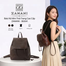 Balo Da Nữ Mini Dây Rút Thời Trang Phối Đồ Siêu Xinh ZAMANI B0041 Đi Học, Đi Chơi 1