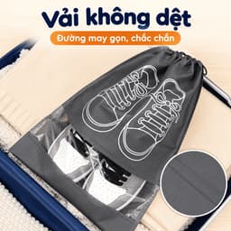 Combo 10 Túi đựng giày dép du lịch có dây rút tiện lợi Luxhome, túi bảo quản giày dép chống bụi bẩn 2