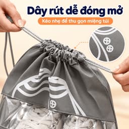 Combo 10 Túi đựng giày dép du lịch có dây rút tiện lợi Luxhome, túi bảo quản giày dép chống bụi bẩn 4