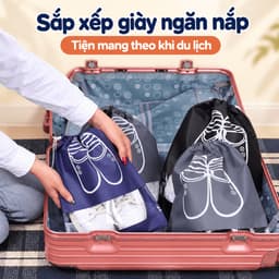 Combo 10 Túi đựng giày dép du lịch có dây rút tiện lợi Luxhome, túi bảo quản giày dép chống bụi bẩn 5