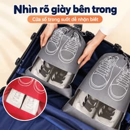 Combo 10 Túi đựng giày dép du lịch có dây rút tiện lợi Luxhome, túi bảo quản giày dép chống bụi bẩn 6