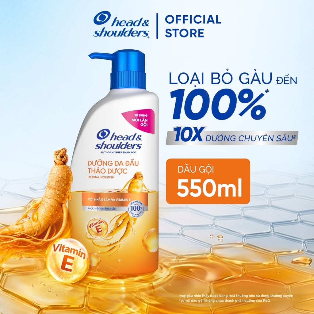 [LIVE] COMBO 2 Dầu Gội Head & Shoulders Sạch Gàu Dưỡng Da Đầu Thảo Dược - Chai 330ml/ 550ml/600ml/850ml