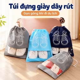 Combo 10 Túi đựng giày dép du lịch có dây rút tiện lợi Luxhome, túi bảo quản giày dép chống bụi bẩn 8