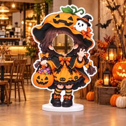 Standee Halloween Check In cho bé, Chất Liệu Fomex 5mm Trang Trí Không Gian Chụp Ảnh, Lớp Học, Quán Cafe (W003) 3