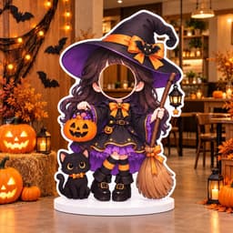 Standee Halloween Check In cho bé, Chất Liệu Fomex 5mm Trang Trí Không Gian Chụp Ảnh, Lớp Học, Quán Cafe (W003) 2