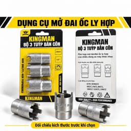 Bộ 3 tuýp mở tán côn KINGMAN 16mm 19mm 21mm thép CR-V, nhiệt luyện cao cấp K249 3