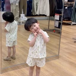 Bộ Cộc Tay Mặc Nhà Cho Bé Xô Đũi Xước Họa Tiết Xương Rồng Cổ Sen Cài Cúc Trắng Dễ Thương OlaBebe 5