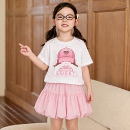Chân váy bé gái iLUKiD váy nhún tầng dáng bồng có trong bảo hộ cạp chun co giãn thoải mái cho bé 1-12 tuổi VB01 5