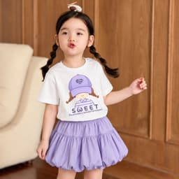 Chân váy bé gái iLUKiD váy nhún tầng dáng bồng có trong bảo hộ cạp chun co giãn thoải mái cho bé 1-12 tuổi VB01 2