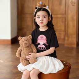 Chân váy bé gái iLUKiD váy nhún tầng dáng bồng có trong bảo hộ cạp chun co giãn thoải mái cho bé 1-12 tuổi VB01 3
