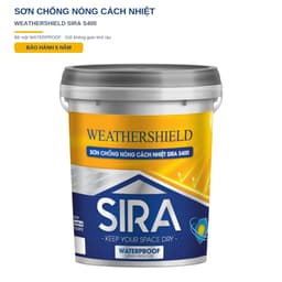 [1kg] Sơn chống nóng cách nhiệt SIRA Weathershield S400 chống thấm 1kg kèm chổi quét 8