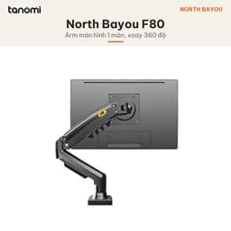 Giá đỡ màn hình North Bayou F80 1 màn 17-30 inch 9 kg Rãnh đi dây VESA 75x75 100x100 mm Xám arm màn hình 2