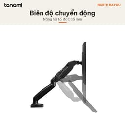 Giá đỡ màn hình North Bayou F80 1 màn 17-30 inch 9 kg Rãnh đi dây VESA 75x75 100x100 mm Xám arm màn hình 4