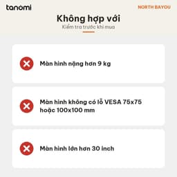 Giá đỡ màn hình North Bayou F80 1 màn 17-30 inch 9 kg Rãnh đi dây VESA 75x75 100x100 mm Xám arm màn hình 8